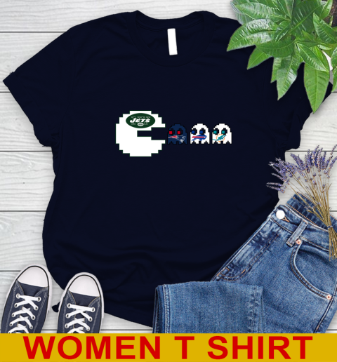New York Jets NFL Football Pac Man Champion Women's T-Shirt 3