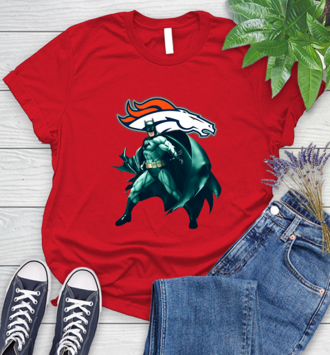 NFL Batman Football Sports Denver Broncos Women's T-Shirt 9