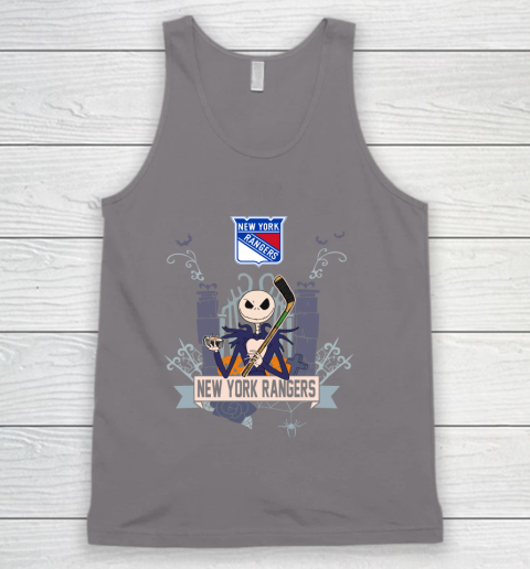 NHL New York Rangers Hockey Jack Skellington Halloween Tank Top 6