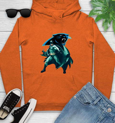 NFL Batman Football Sports Carolina Panthers Youth Hoodie 5
