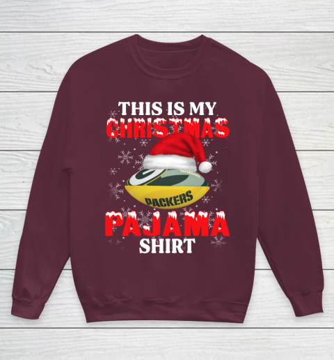 Green Bay Packers This Is My Christmas Pajama Shirt NFL Youth Sweatshirt 4
