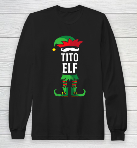 Tito Elf Costume Christmas Holiday Matching Family Long Sleeve T-Shirt