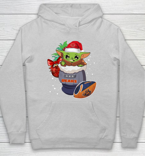 Chicago Bears Christmas Baby Yoda Star Wars Funny Happy NFL Hoodie 6