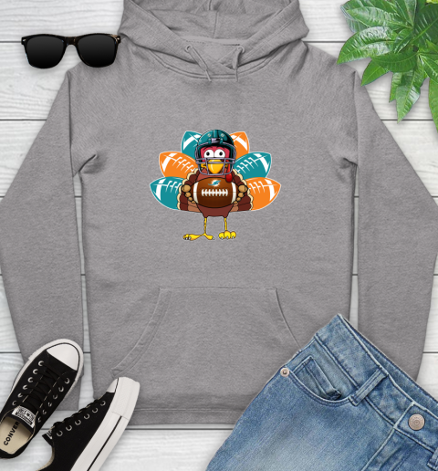Miami Dolphins Turkey Thanksgiving Day Youth Hoodie 6