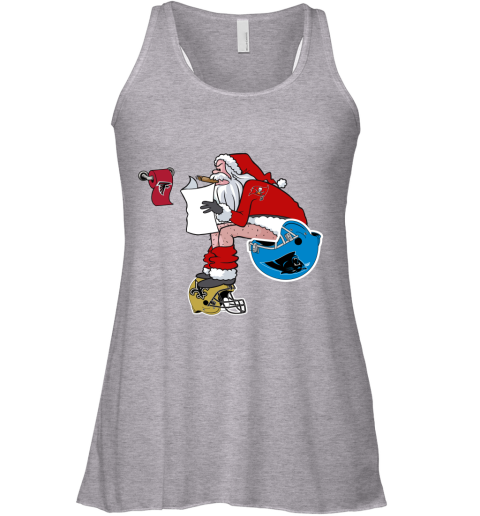 syjl santa claus tampa bay buccaneers shit on other teams christmas flowy tank 32 front athletic heather