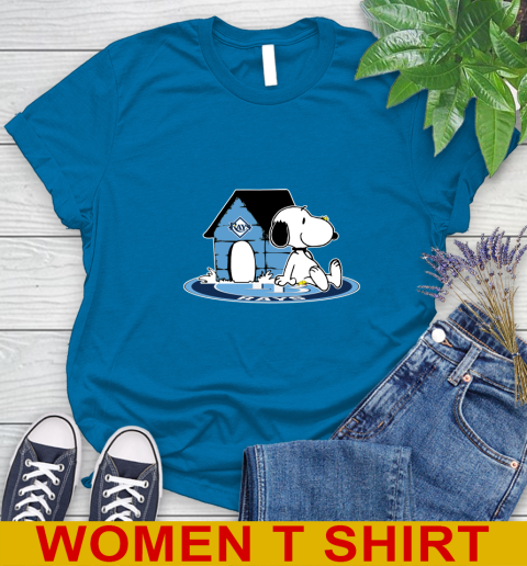 MLB Baseball Tampa Bay Rays Snoopy The Peanuts Movie Shirt Women's T-Shirt 7