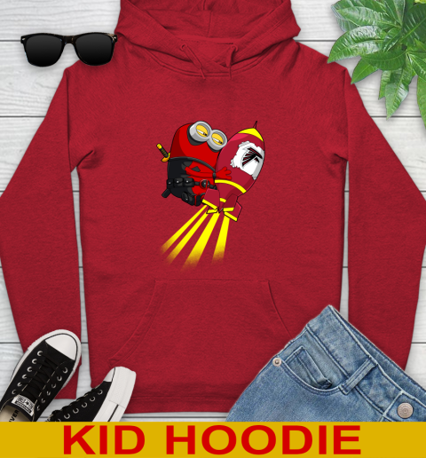 NFL Football Atlanta Falcons Deadpool Minion Marvel Shirt Youth Hoodie 11