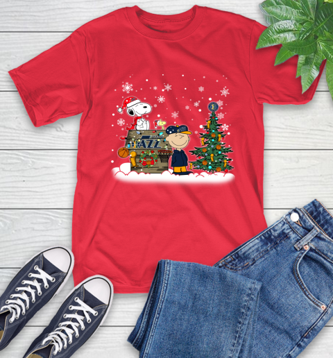 Utah Jazz NBA Basketball Christmas The Peanuts Movie Snoopy Championship T-Shirt 11