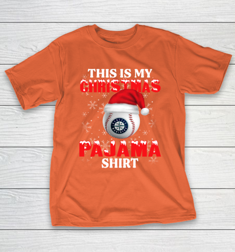 Seattle Mariners This Is My Christmas Pajama Shirt MLB T-Shirt 4