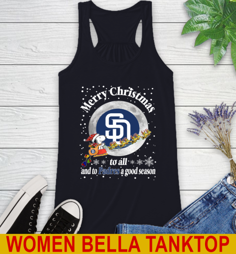 San Diego Padres Merry Christmas To All And To Padres A Good Season MLB Baseball Sports Racerback Tank 8