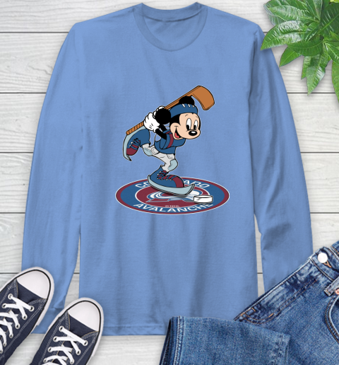 NHL Hockey Colorado Avalanche Cheerful Mickey Disney Shirt Long Sleeve T-Shirt 12