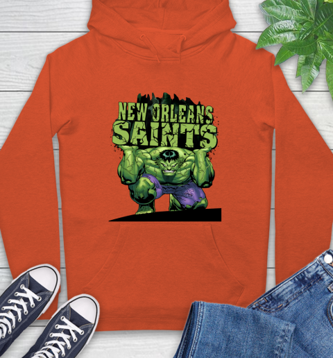 New Orleans Saints NFL Football Incredible Hulk Marvel Avengers Sports Hoodie 5