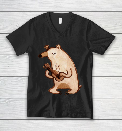 Father's Day Funny Gift Ideas Apparel  Ukulele Bear T Shirt V-Neck T-Shirt