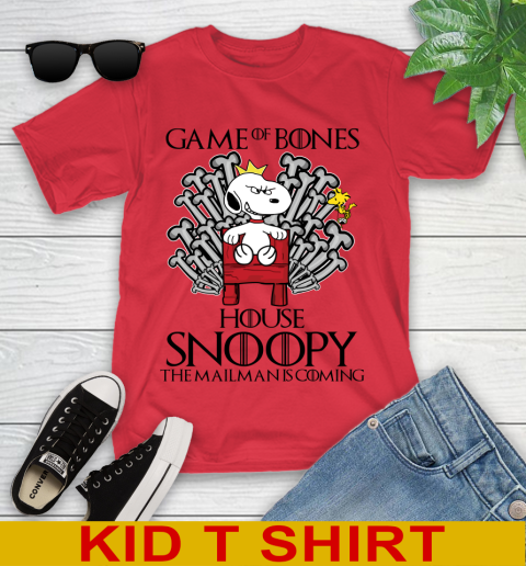 Game of bones house snoopy the mailman is coming tshirt 93
