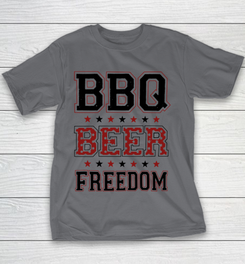 BBQ Beer Freedom Trump Fan Youth T-Shirt 7