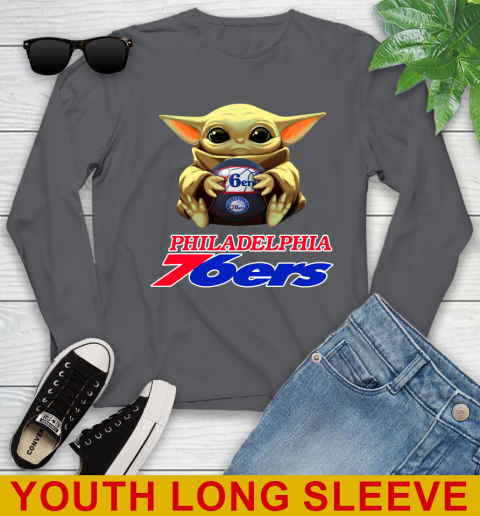 NBA Basketball Philadelphia 76ers Star Wars Baby Yoda Shirt 130