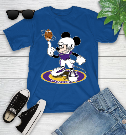 NFL Football Minnesota Vikings Cheerful Mickey Disney Shirt Youth T-Shirt 9