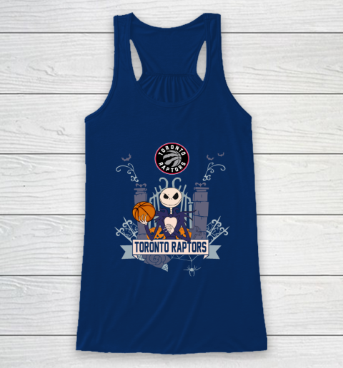 NBA Toronto Raptors Basketball Jack Skellington Halloween Racerback Tank 6