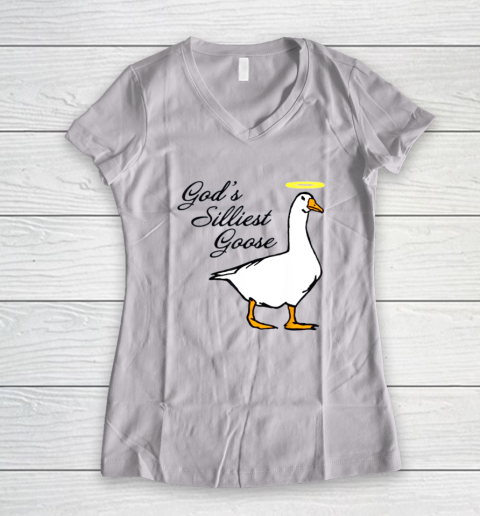 God's Silliest Goose Women's V-Neck T-Shirt