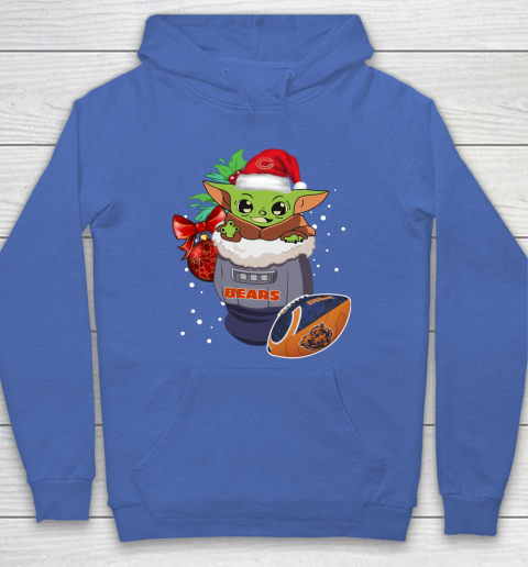 Chicago Bears Christmas Baby Yoda Star Wars Funny Happy NFL Hoodie 9