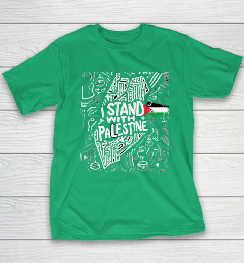 I Stand With Palestine Quote Free Palestine Youth T-Shirt 4