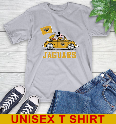 NFL Football Jacksonville Jaguars Pluto Mickey Driving Disney Shirt T-Shirt - Image 7