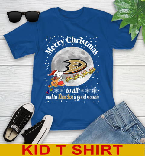 Anaheim Ducks Merry Christmas To All And To Ducks A Good Season NHL Hockey Sports Youth T-Shirt 10