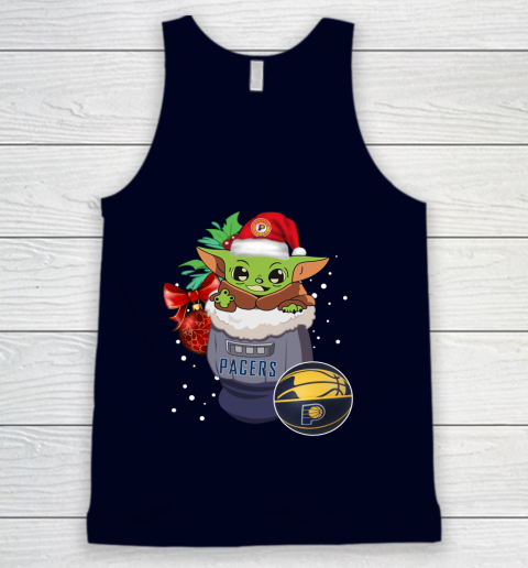 Indiana Pacers Christmas Baby Yoda Star Wars Funny Happy NBA Tank Top 3