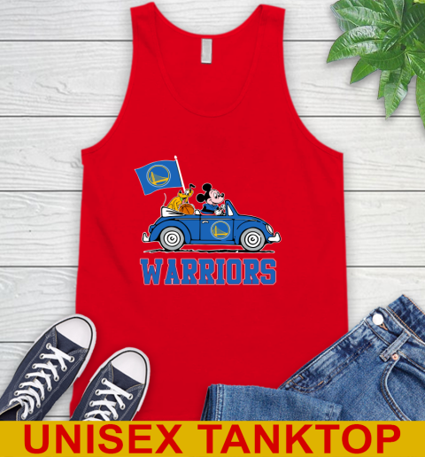 NBA Basketball Golden State Warriors Pluto Mickey Driving Disney Shirt Tank Top 6
