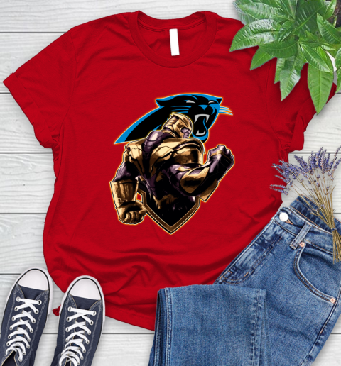 NFL Thanos Avengers Endgame Football Sports Carolina Panthers Women's T-Shirt 9