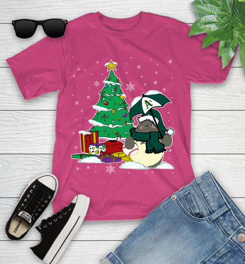 Oakland Athletics MLB Baseball Cute Tonari No Totoro Christmas Sports Youth T-Shirt 11