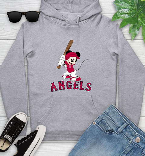 MLB Baseball Los Angeles Angels Cheerful Mickey Mouse Shirt Youth Hoodie 6