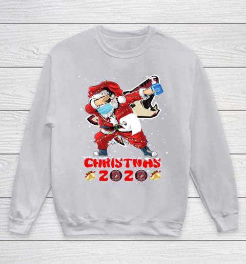 Arizona Coyotes Funny Santa Claus Dabbing Christmas 2020 NHL Youth Sweatshirt 3