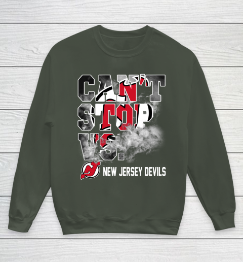 NHL New Jersey Devils Hockey Can't Stop Vs Youth Sweatshirt 8