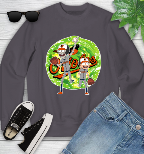 MLB Baltimore Orioles Rick And Morty Baseball Sports Youth Sweatshirt 7 MLB Baltimore Orioles Rick And Morty Baseball Sports Youth Sweatshirt - Image 7
