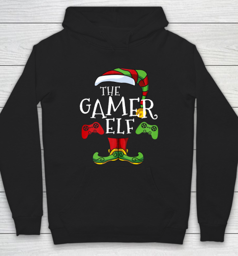 Gamer Elf Family Matching Christmas Funny Gaming Pajama Hoodie