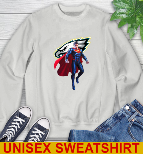 NFL Superman DC Sports Football Philadelphia Eagles Sweatshirt 5