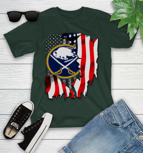 Buffalo Sabres NHL Hockey American Flag Youth T-Shirt 5