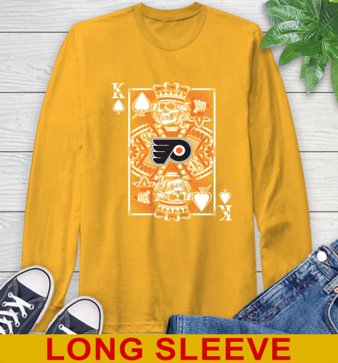 Philadelphia Flyers NHL Hockey The King Of Spades Death Cards Shirt Long Sleeve T-Shirt 2