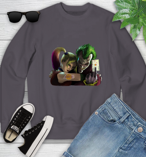 Los Angeles Lakers NBA Basketball Joker Harley Quinn Suicide Squad Youth Sweatshirt 6