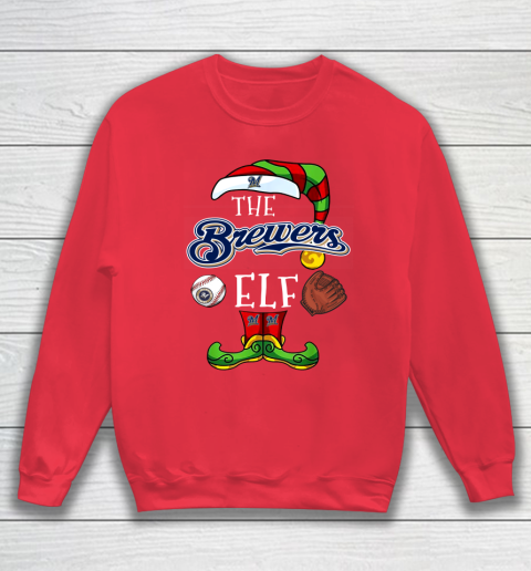 Milwaukee Brewers Christmas ELF Funny MLB Sweatshirt 7