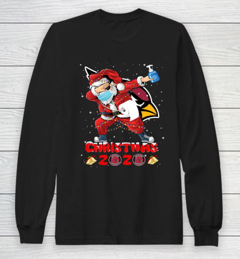Arizona Cardinals Funny Santa Claus Dabbing Christmas 2020 NFL Long Sleeve T-Shirt