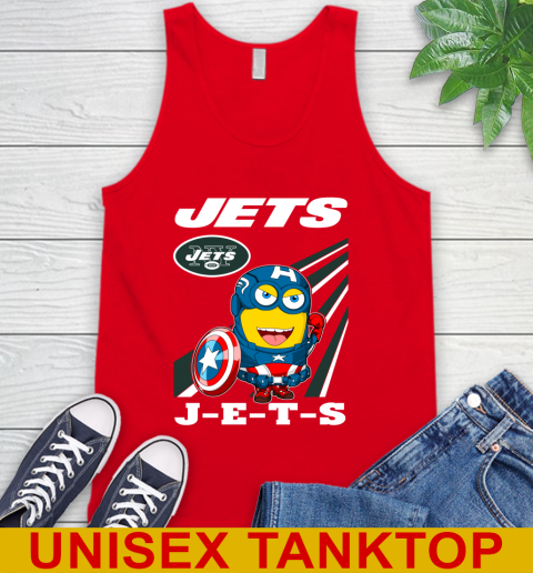 NFL Football New York Jets Captain America Marvel Avengers Minion Shirt Tank Top 5