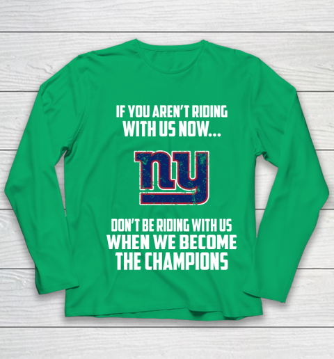 NFL New York Giants Football We Become The Champions Youth Long Sleeve 4