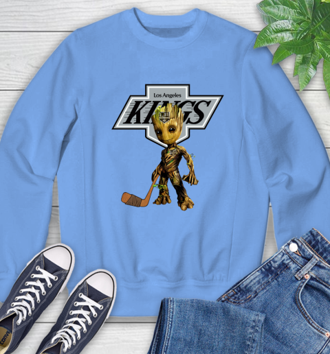 Los Angeles Kings NHL Hockey Groot Marvel Guardians Of The Galaxy Sweatshirt 11