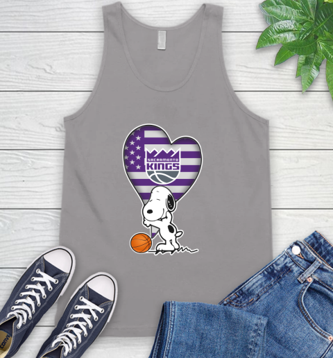 Sacramento Kings NBA Basketball The Peanuts Movie Adorable Snoopy Tank Top 4