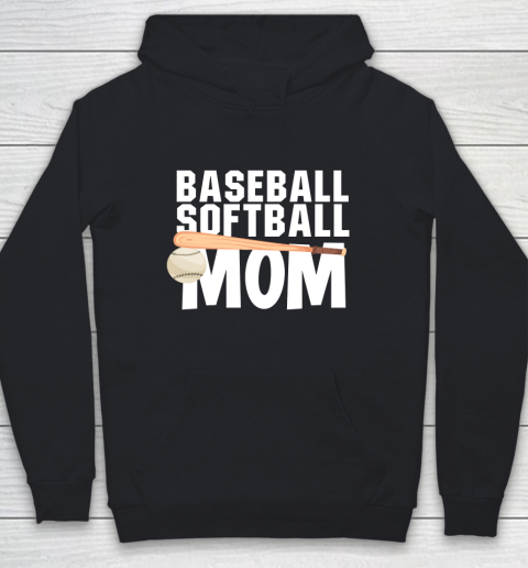 Mother's Day Funny Gift Ideas Apparel  Baseball Mom and Softball Mom T Shirt Youth Hoodie