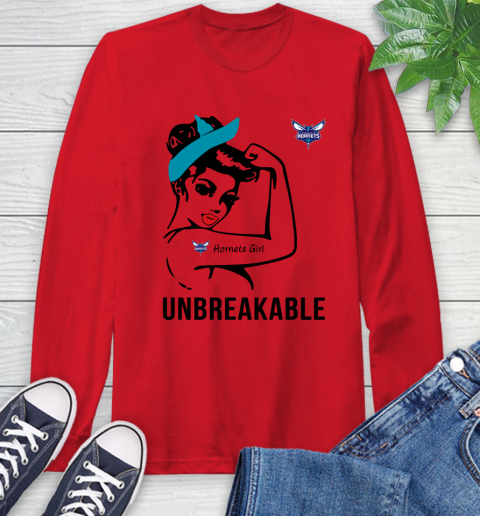 NBA Charlotte Hornets Girl Unbreakable Basketball Sports Long Sleeve T-Shirt 9