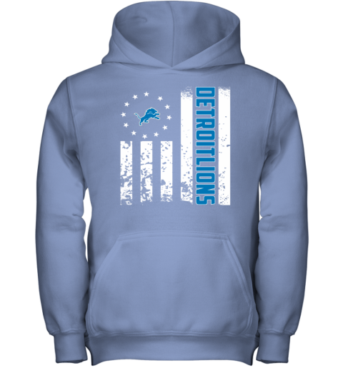 Detroit Lions NFL US Flag Pattern 3D Hoodie For Men And Women