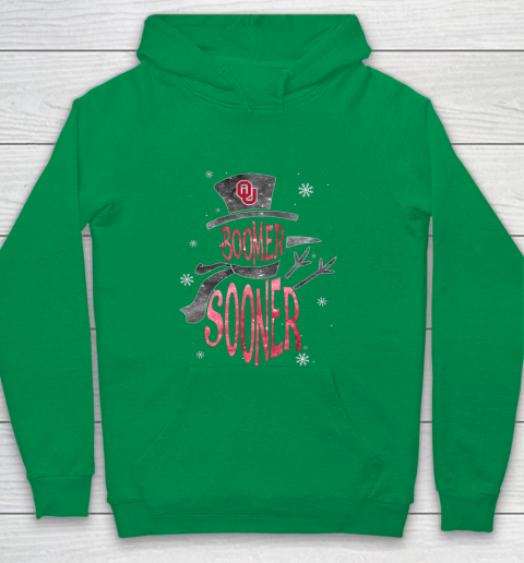 Oklahoma Sooners Christmas Snowman Youth Hoodie 4